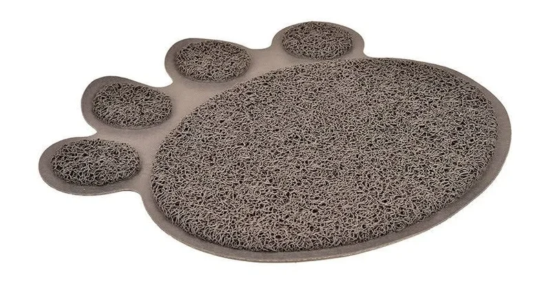 Alfombra Salida Arenero Gatos Forma de Huella 60x45cm | Tamaño Grande Antideslizante