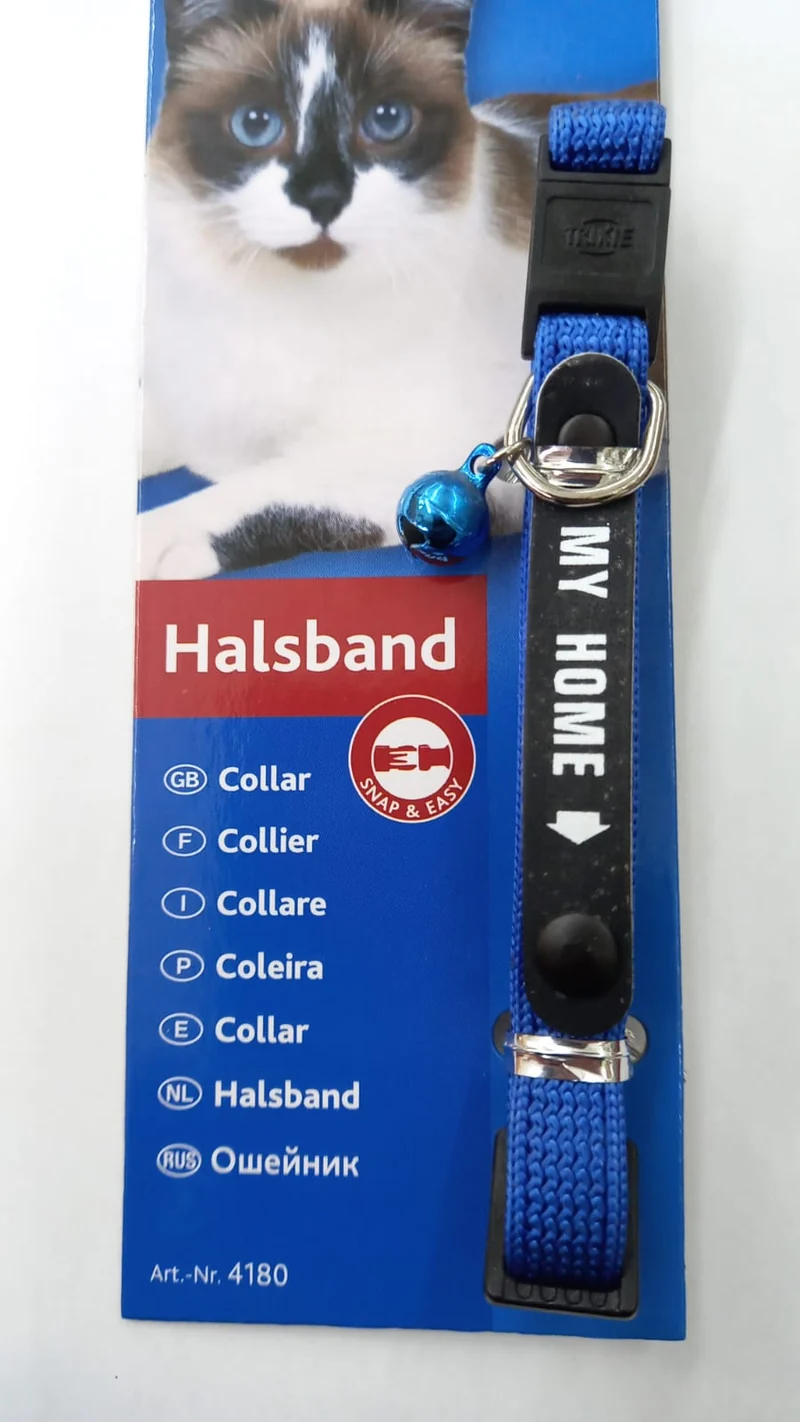 Collar para Gato Trixie My Home con Cascabel | Ajustable y Sistema de Seguridad