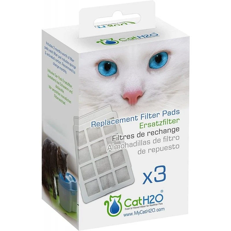 Filtros Recambio para Fuentes de Agua de Perros y Gatos (3 unds) | Agua Siempre Limpia