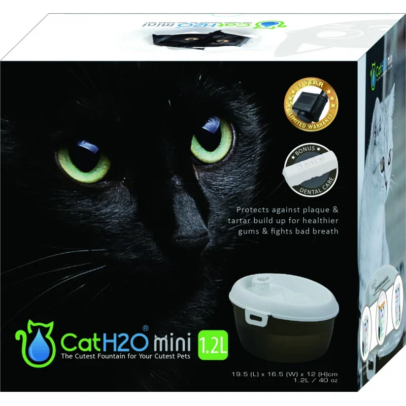 Fuente para Gatos CatH2O Mini 1,2L | Agua Fresca, Silenciosa y Continua