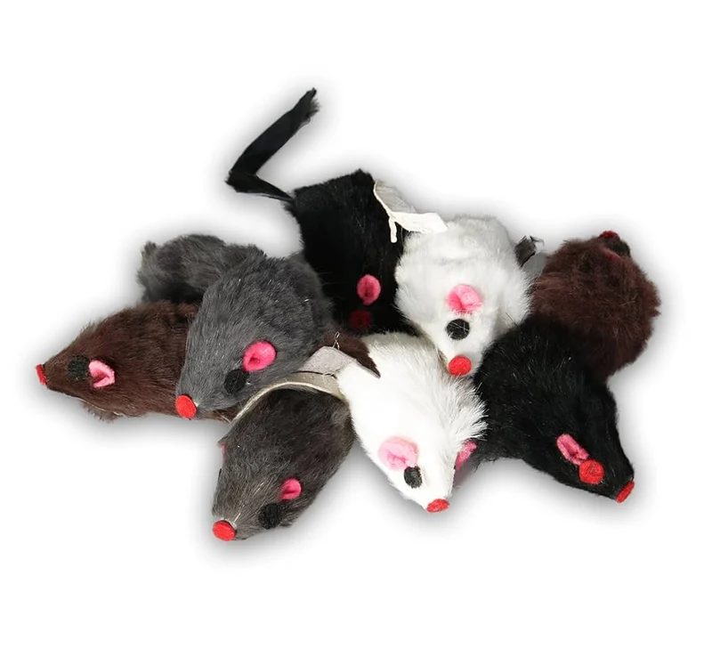 Ratón de Terciopelo Nobby 5cm con Catnip y Sonajero | Juguete Irresistible para Gatos