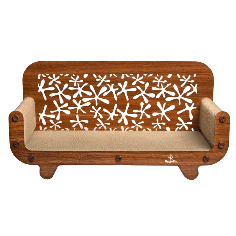 Regalia Stella Cat Scratcher 59x30x25cm - Dark Wood