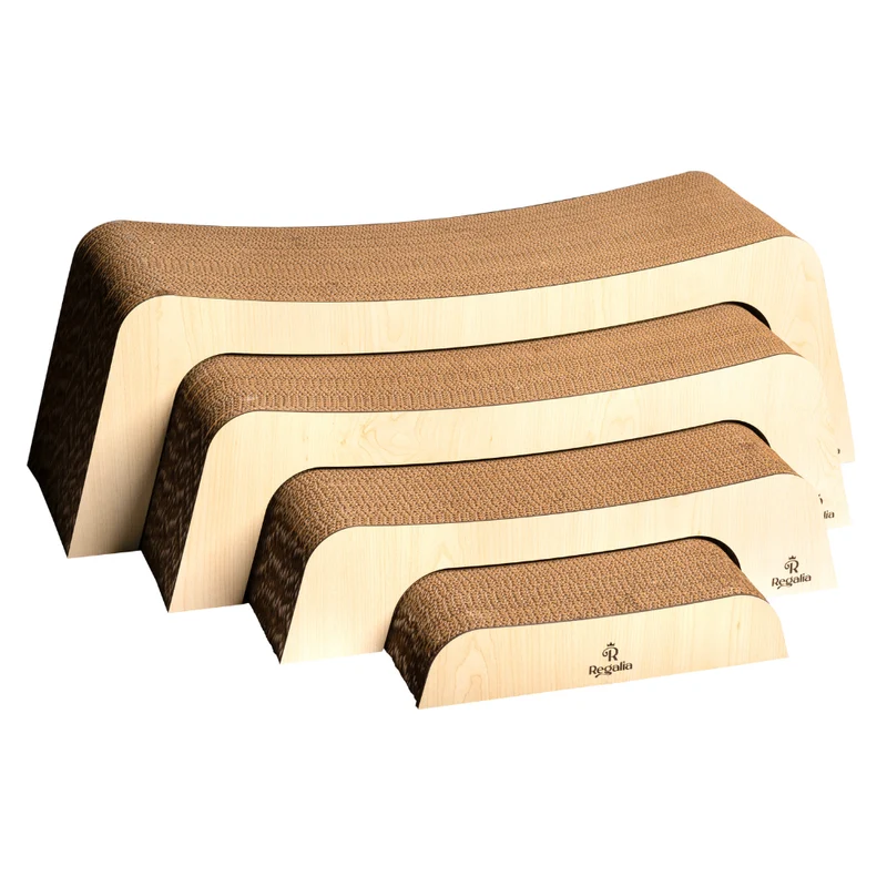 Regalia Omega Set Cat Scratcher 83x26x23cm - Light Wood
