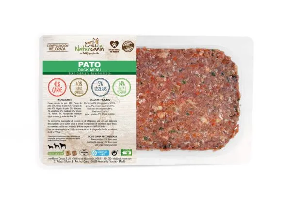 Menú BARF monoproteico pato - Naturcanin