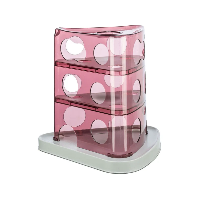 Cat toy Trixie Cheese Tower White Pink Natural rubber Plastic 32 x 32 x 32 cm