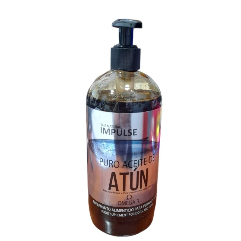 Aceite de Atún The Natural Impulse 500ml – suplemento natural de Omega 3 para perros y gatos