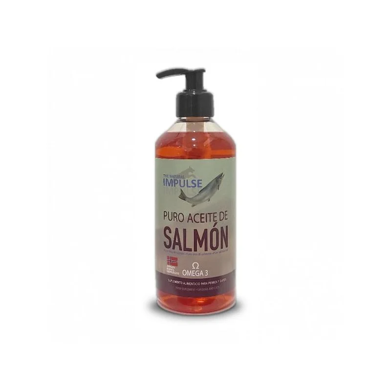 Aceite de Salmón The Natural Impulse 250ml – Omega 3 de pesca sostenible noruega para perros y gatos