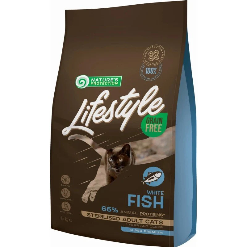 Natures Protection Cat Lifestyle GF Pescado Seco 1,5Kg