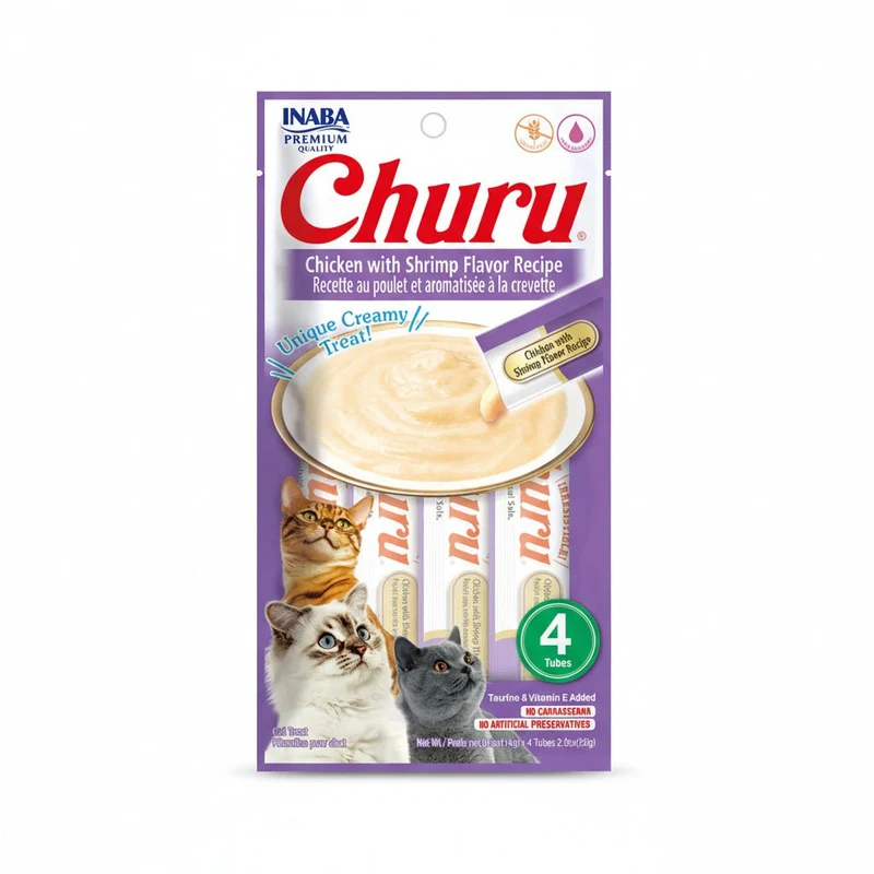 Churu Receta De Pollo Con Camarón Snack Puré 672g