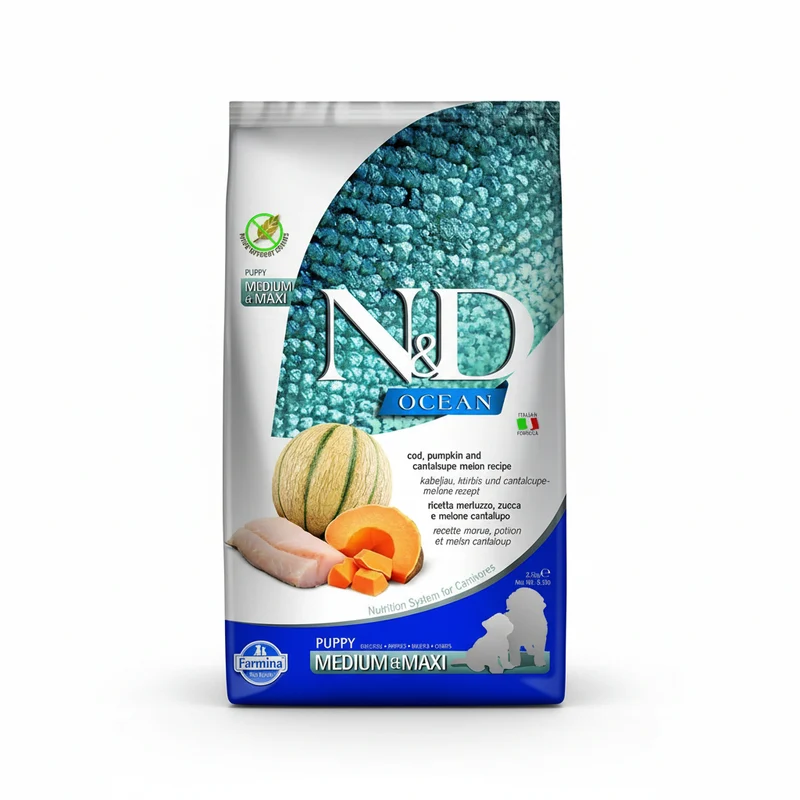Farmina N&D Dog Ocean Puppy Bacalao Calabaza Sólido 2,5Kg