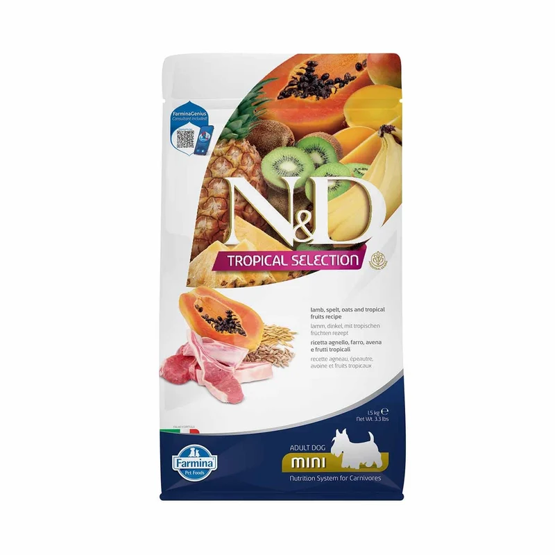 Farmina N&D Tropical Selection Mini Cordero Alimento Seco 1,5Kg