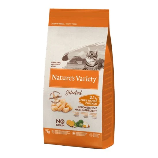 Nature's Variety Cat No Grain Pollo Sac 7kg