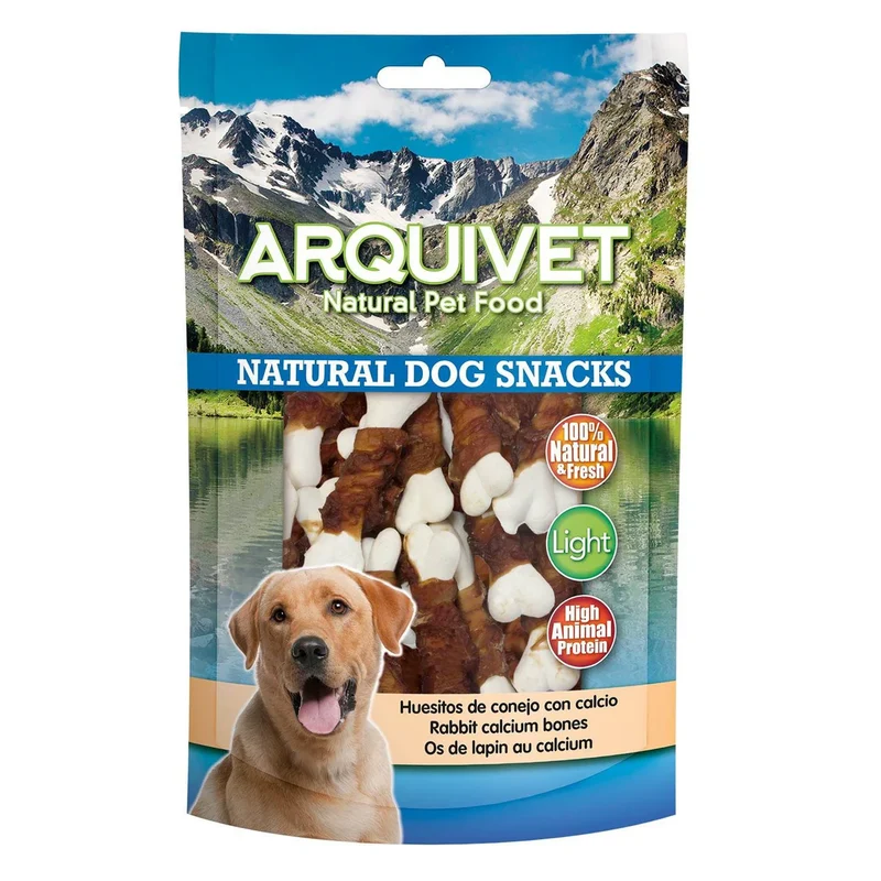 Huesitos de Conejo con Calcio para Perros – Snack Natural (100g)