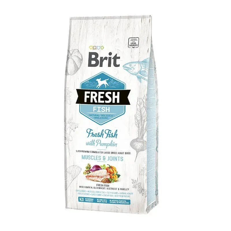 Brit Fresh Adult Large Muscles Joints Pescado Calabaza Saco 12kg