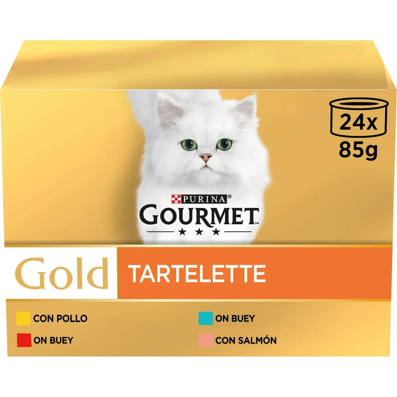 Purina Gourmet Gold Multi Tartalette Alimento Húmedo para Gatos 24 latas de 85g