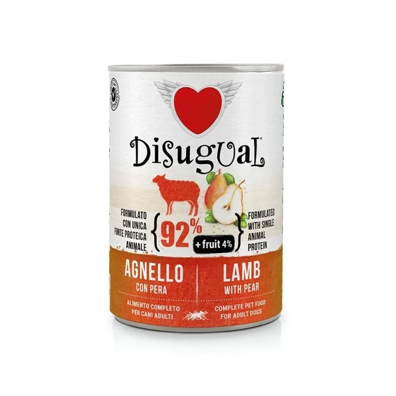 Disugual Fruit Dog Cordero Pera Lata 6x400gr