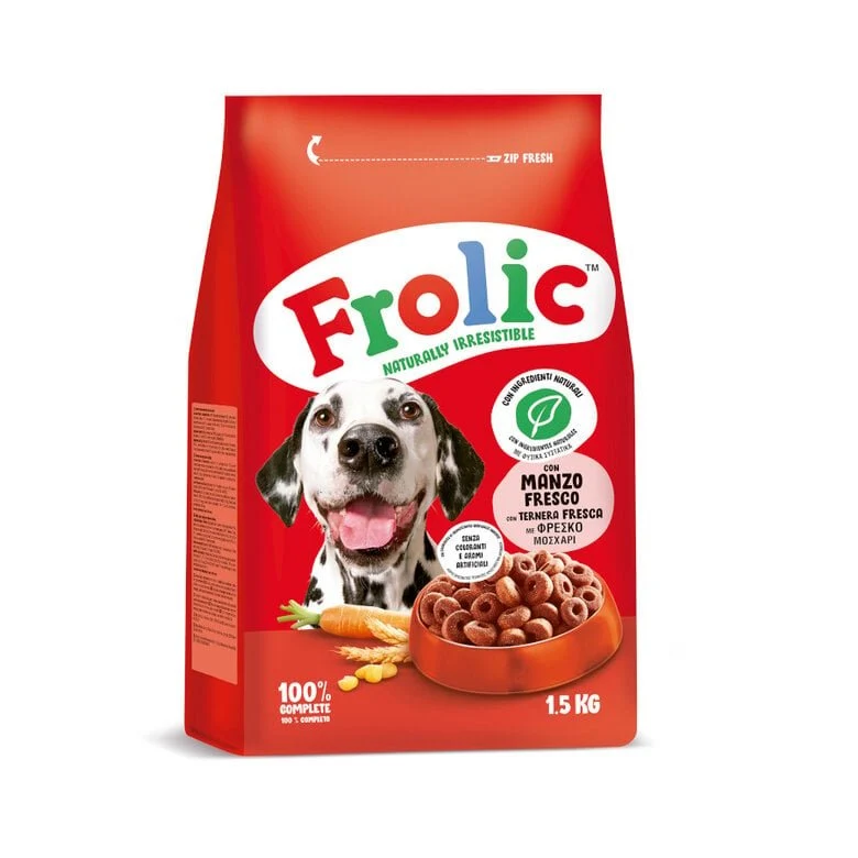Frolic Adulto Ternera Alimento Semihúmedo para Perros 1,5Kg