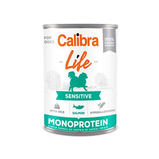 Calibra Dog Life Lata Sensitive Salmón y Arroz 2,4Kg