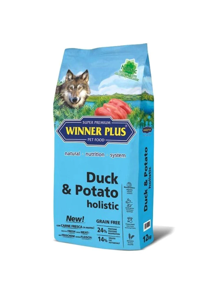Winner Plus Canine Adult Holístico Pato Patata 12kg