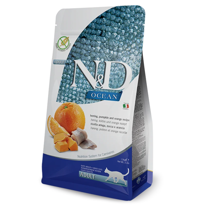Farmina N&D Ocean Herring Alimento Seco para Gatos Adultos 1,5kg