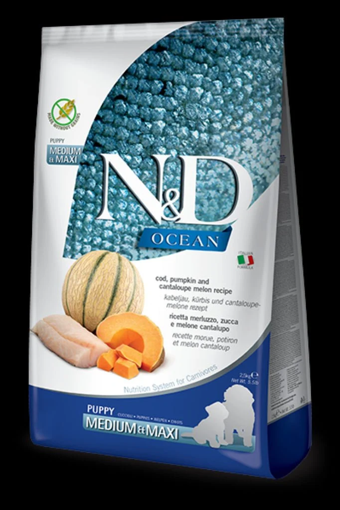 Farmina N&D Ocean Puppy Alimento Seco para Cachorros con Bacalao 12kg