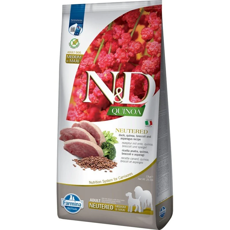 Farmina N&D Quinoa Neutered Pato Seco 12Kg