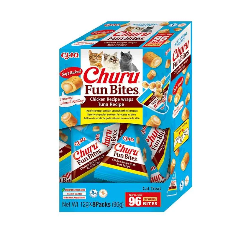 Churu Fun Bites Atún Snack para Gatos 96g