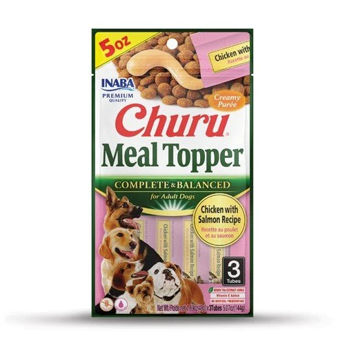 Churu Meal Topper Pollo con Salmón Complemento Alimentario 12 tubos de 56g