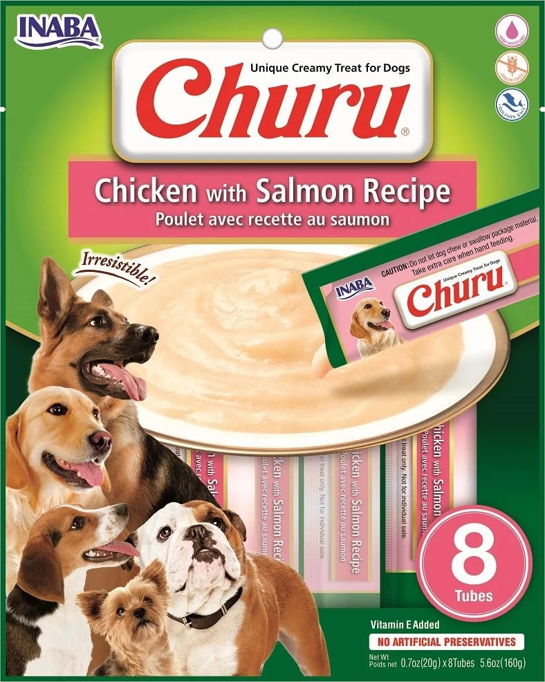 Churu Dog Palitos de Pollo y Salmón 8 unidades