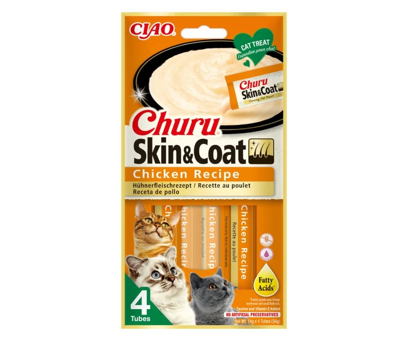 Churu Cat Skin & Coat Snack Pollo Puré 56g