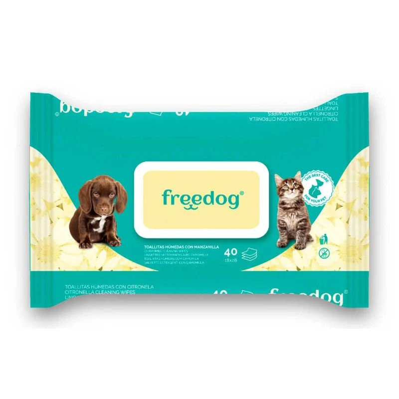 Freedog Toallitas Húmedas Manzanilla 40 uds