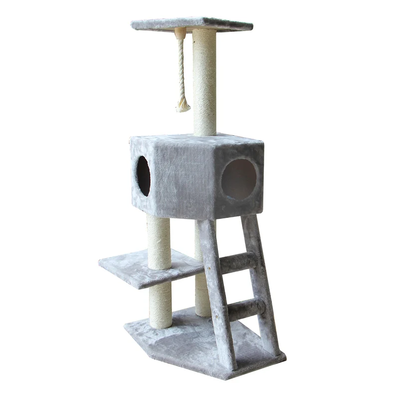 ebi Cat Tree & Condo Classic Rover Grey 120cm