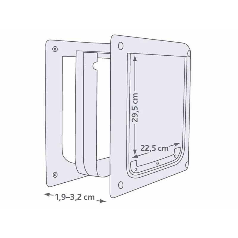 Cat Flap Trixie White Plastic 30 × 36 CM