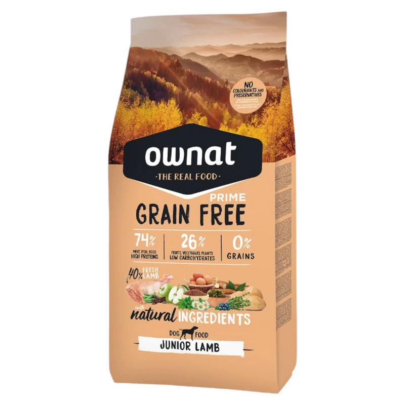 Ownat Grain Free Canine Prime Junior Cordero Pienso para Cachorros 3Kg