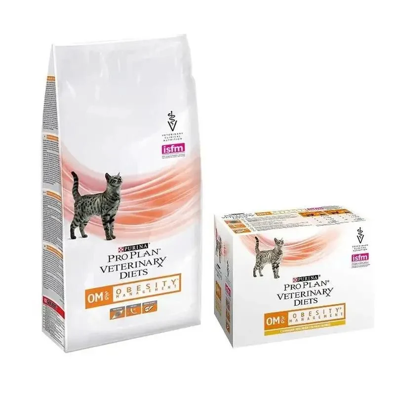 Purina Pro Plan Vet Feline Om Obesity Alimentación Húmeda Para Gatos 10x85g
