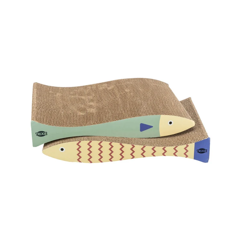 Scratching Post for Cats Trixie Cream Mint Cardboard 40 × 30 × 11 cm (2 Pieces) (2 Units)
