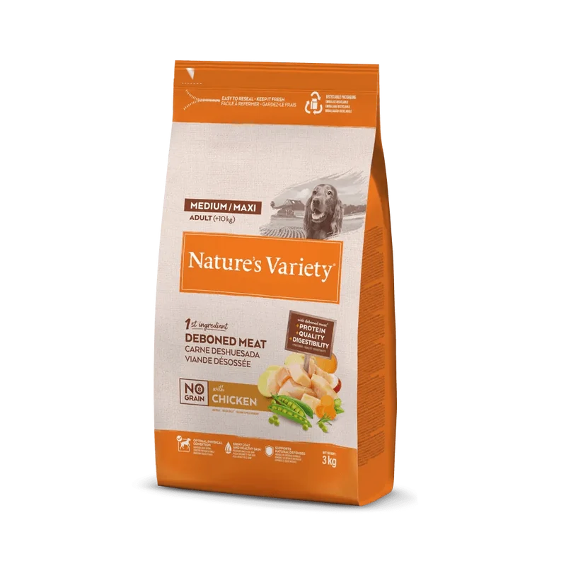 Nature's Variety Dog No Grain Adult Med/Max Pollo 3Kg