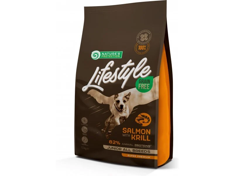 Natures Protection GF Junior Salmón & Krill Pienso Seco 1,5Kg