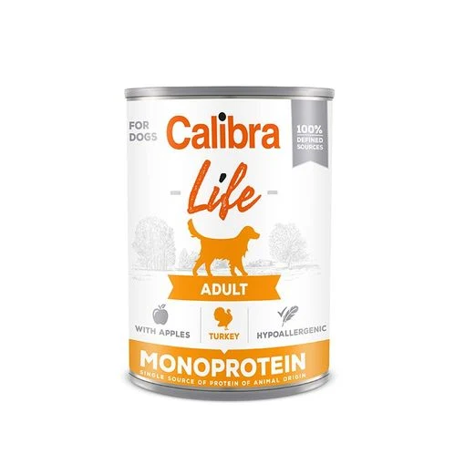 Calibra Dog Life Lata Adult Pavo Con Manzanas 6 x 400g