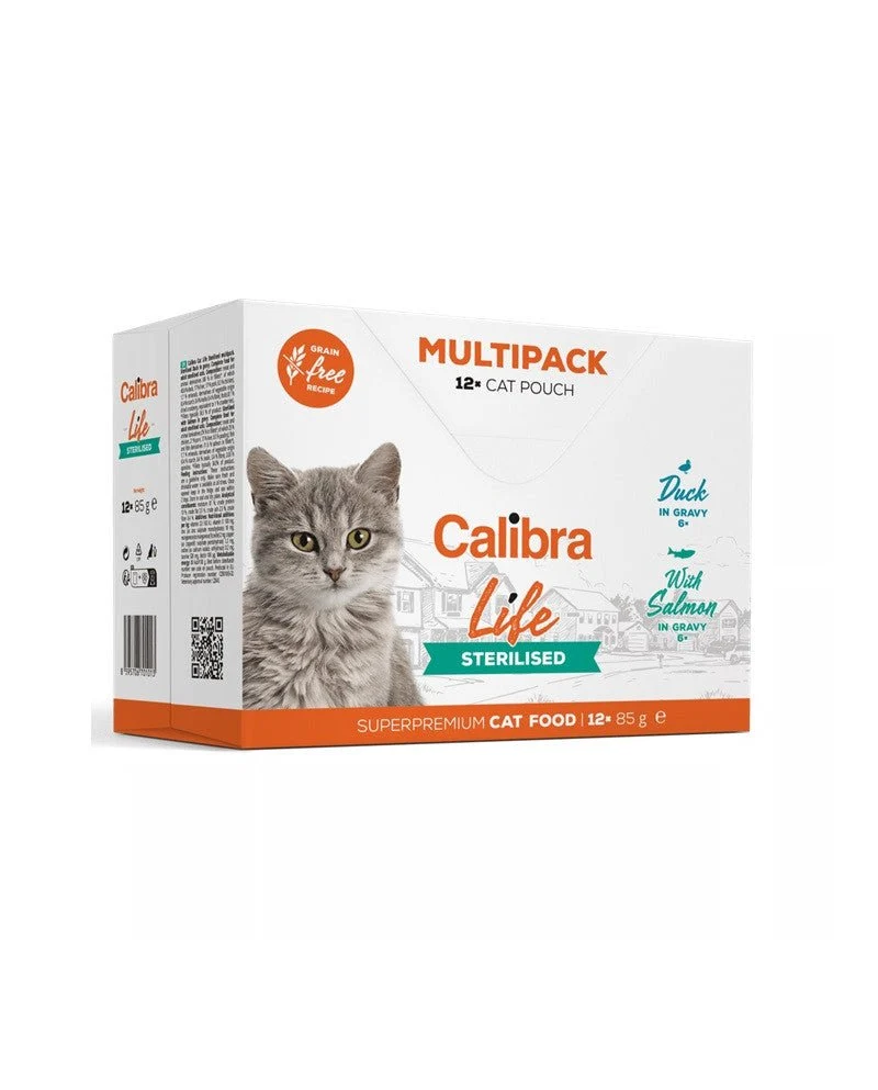 Calibra Cat Life Pouch Sterilised Alimento Húmedo Multipack 12 ud
