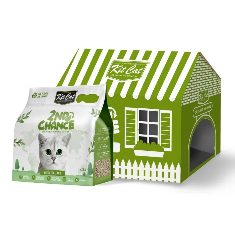 Kit Cat | Arena 2nd Chance - Hojas de Té Verde, Guisante y Yuca (6x2,5kg)