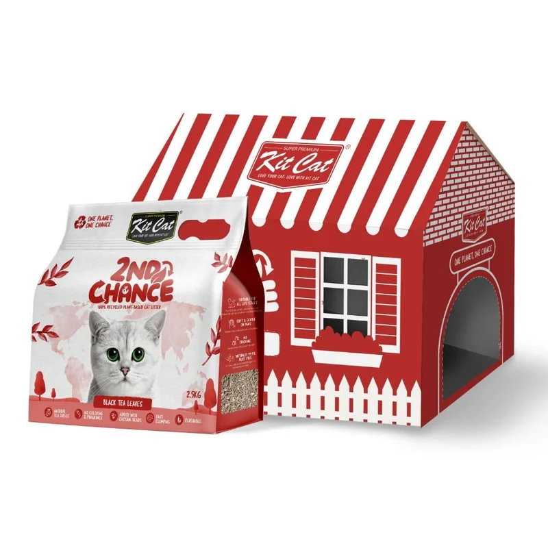 Kit Cat | Arena 2nd Chance - Hojas de Té Negro, Guisante y Yuca (6x2,5kg)