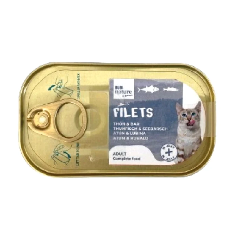 Bubi Nature | Filetes en gelatina - Atún y lubina (85g)