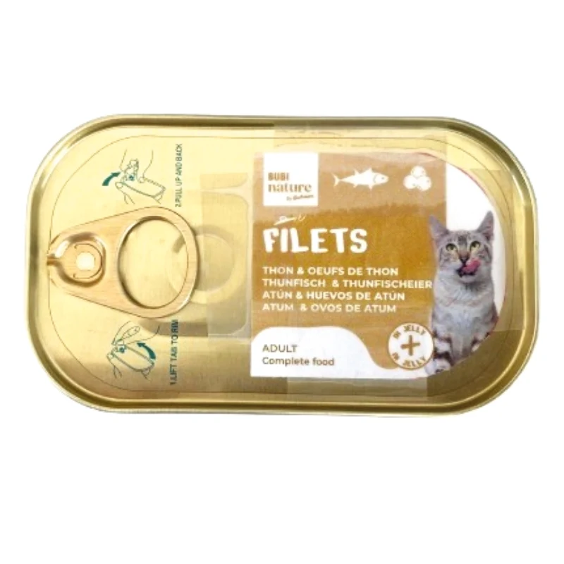 Bubi Nature | Filetes en gelatina - Atún y huevas de atún (12x85g)