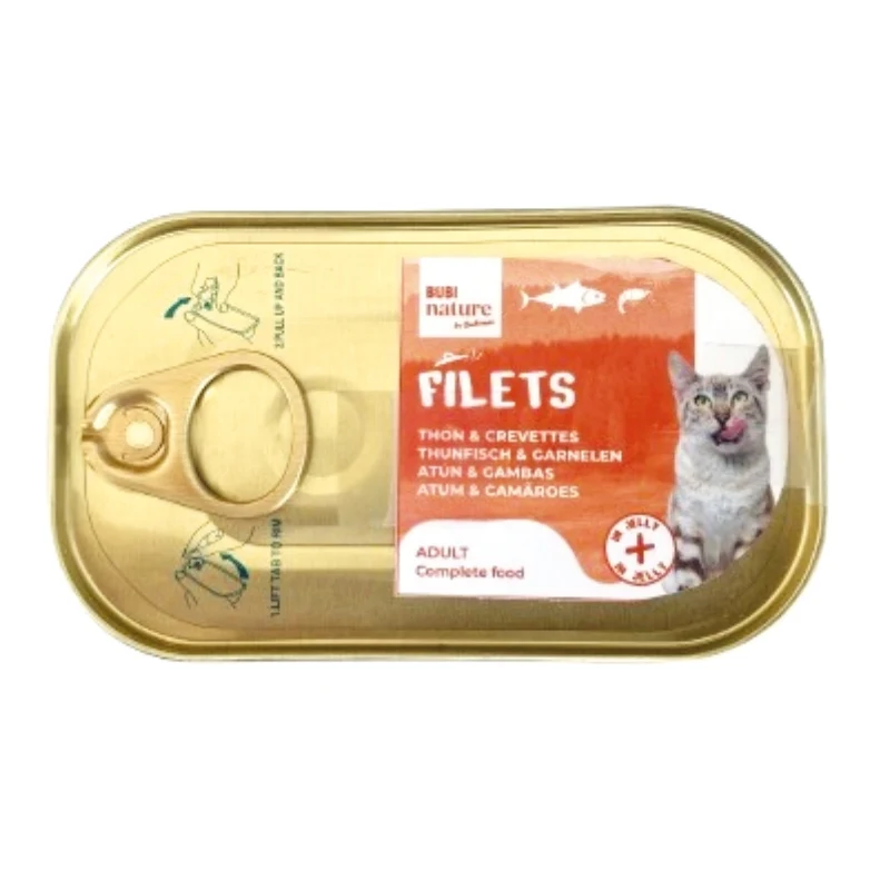 Bubi Nature | Filetes en gelatina - Atún y gambas (85g)