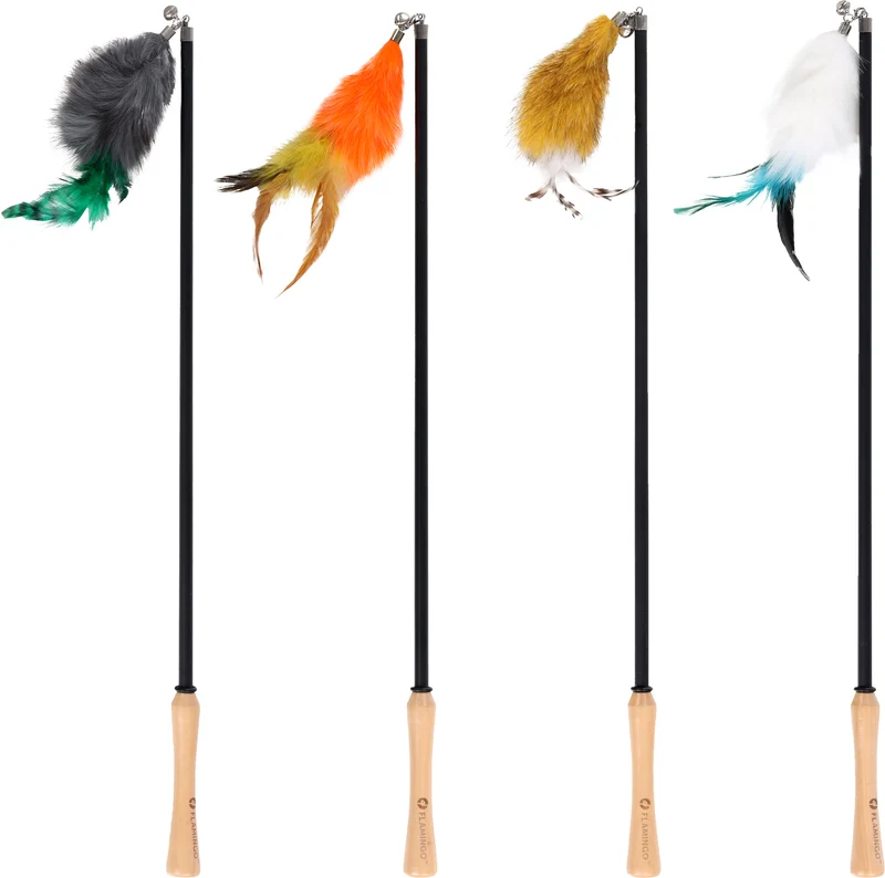 Flamingo | Nouk - Caña de juguete con plumas para gatos