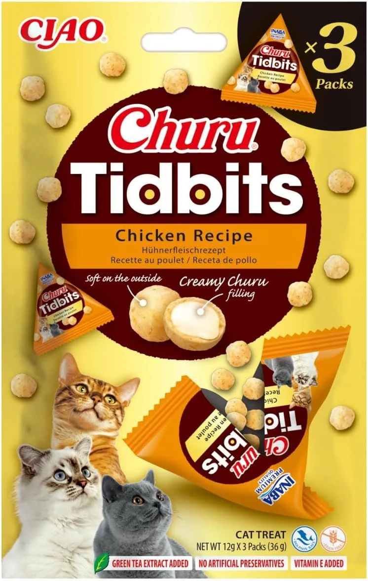 Inaba | Tidbits - Receta de pollo (3x12g)