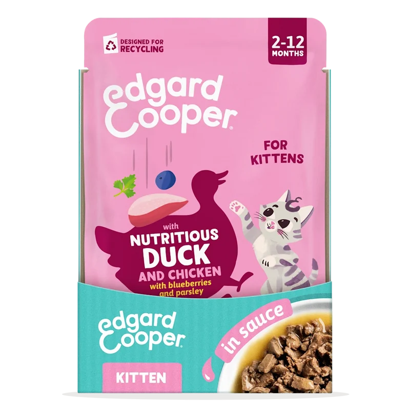 Edgard & Cooper | Kitten - Pato & Pollo en Salsa (12x85 g)