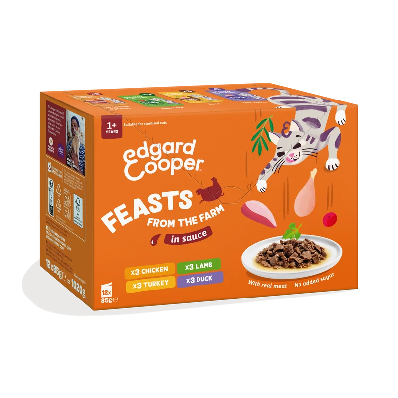 Edgard & Cooper | Multipack - Festines de la Granja en Salsa para Gatos (12x85g)