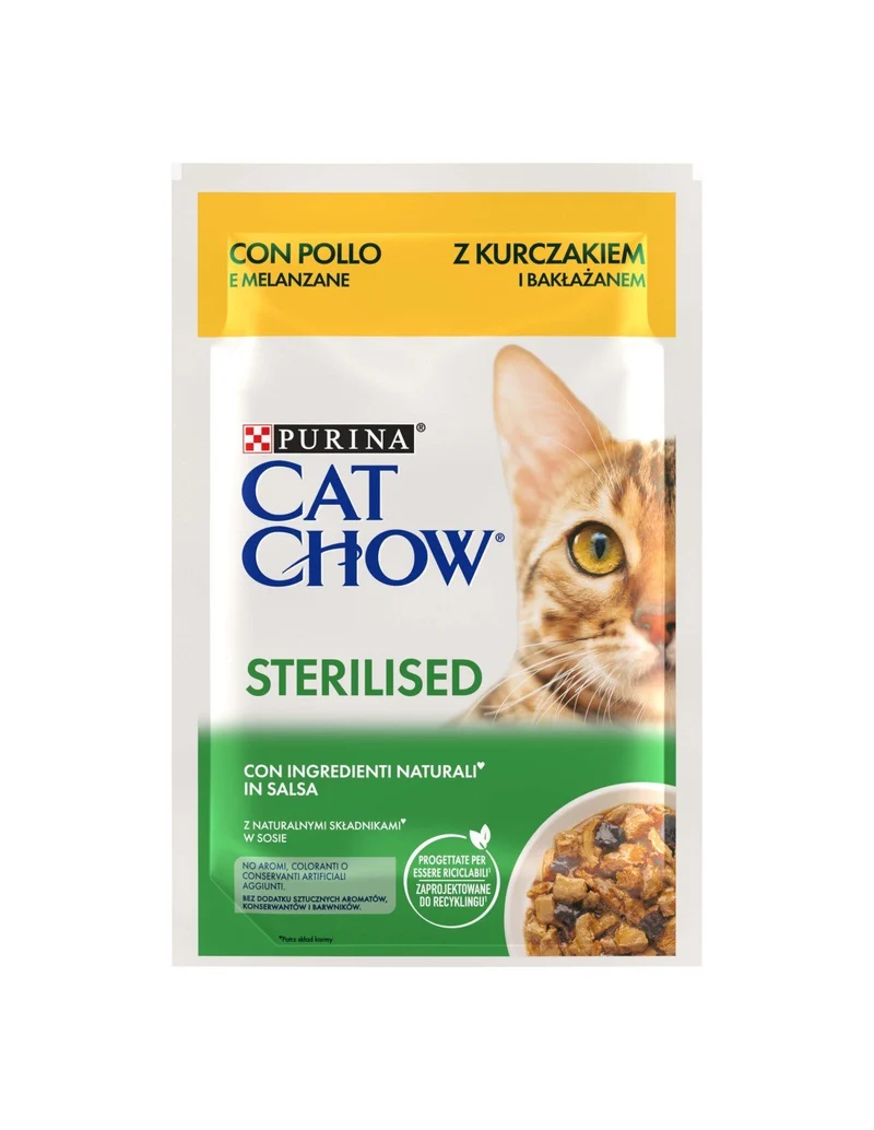 Purina Cat Chow Sterilised Pollo&Berenjena 26x85g
